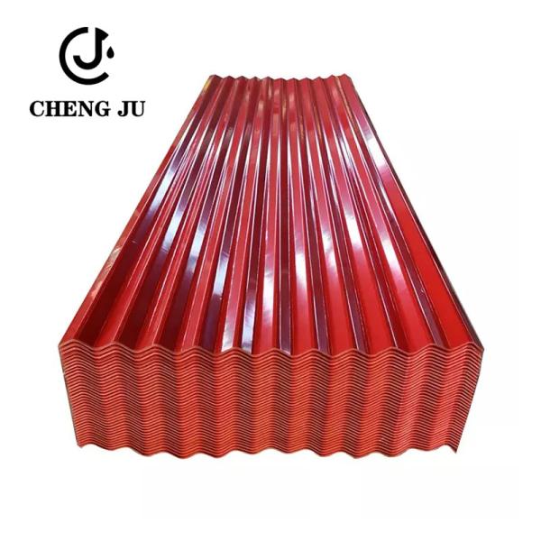 Red Corrugated Metal Roofing Wave Panel ASA PVC Glazed Colored Corrugated