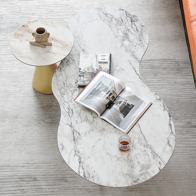 Living Room Rock Board Irregular Shape Coffee Table Special Shape Simple Style