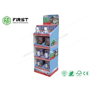 Supermarket Cardboard Pop Displays Foldable Cmyk Printing