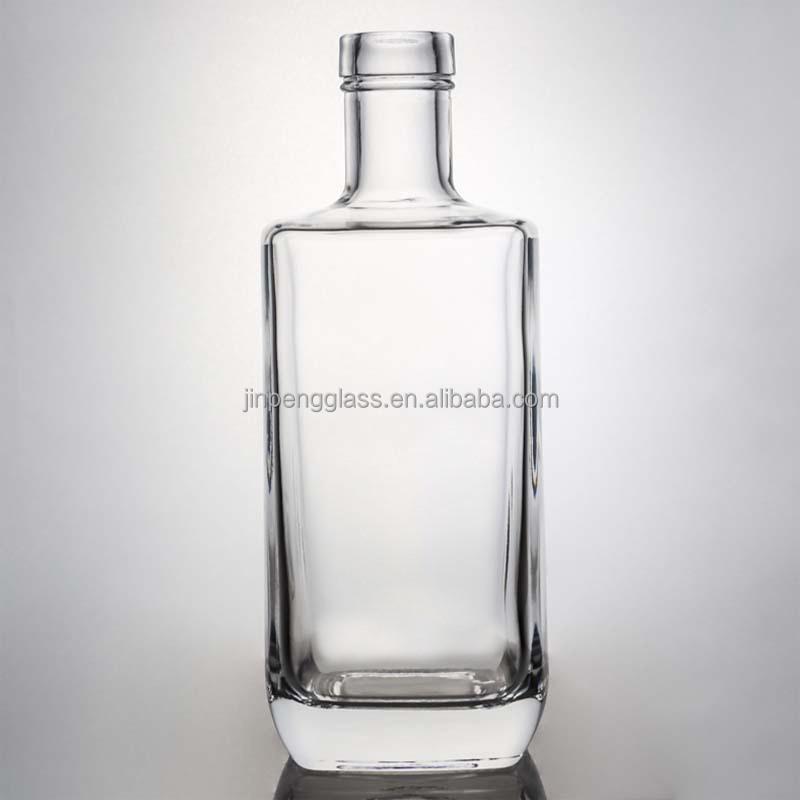 Decal Surface Handling 700ml Glass Whisky Bottle with Custom LOGO and Stopper Cap
