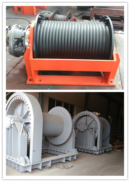 Slow Speed LBS Grooved Drum Hydraulic Crane Winch And Ships Used