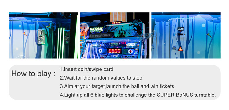 Mix Forest Ticket Redemption Games Machine Coin Operated Game Machine Arcade
