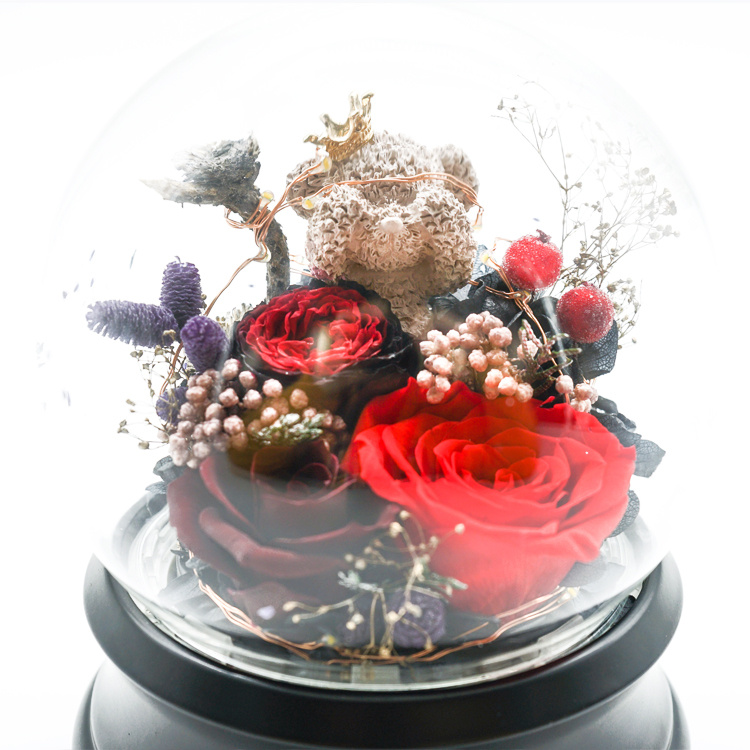 Beautiful Preserved Rose Glass Dome Gift For Valentine's Day / Anniversary