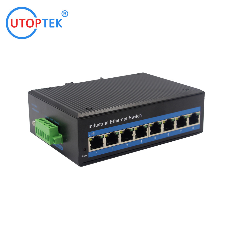 10/100M 8xRJ45 UTP port unmanaged industrial ethernet switch for IP Cameras