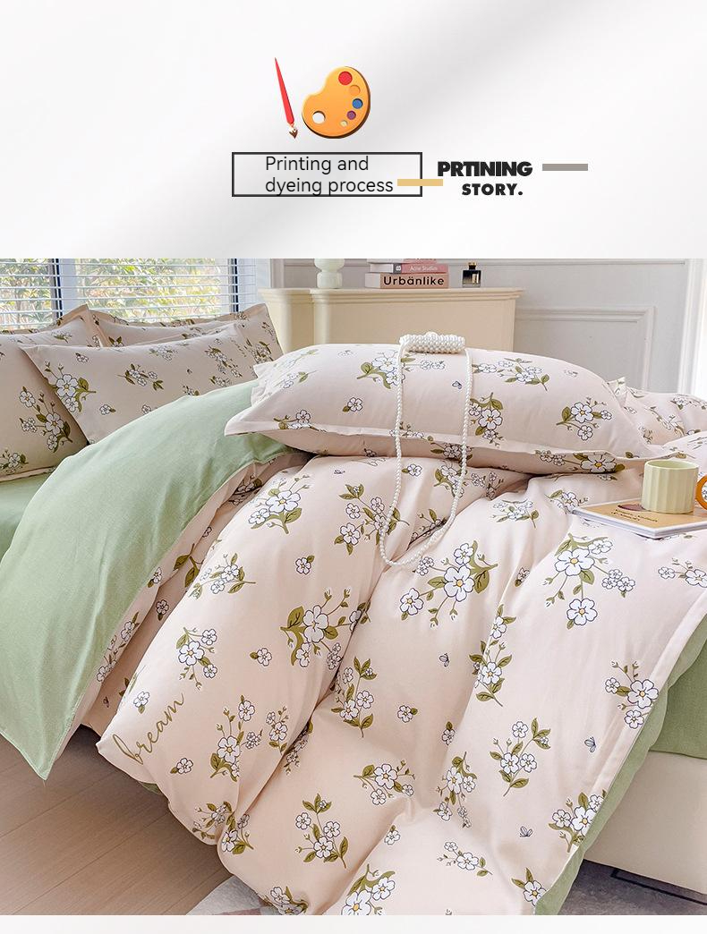 8PCS Printed Microfiber Bedding Sets with Matching Curtains in Customized Colors
