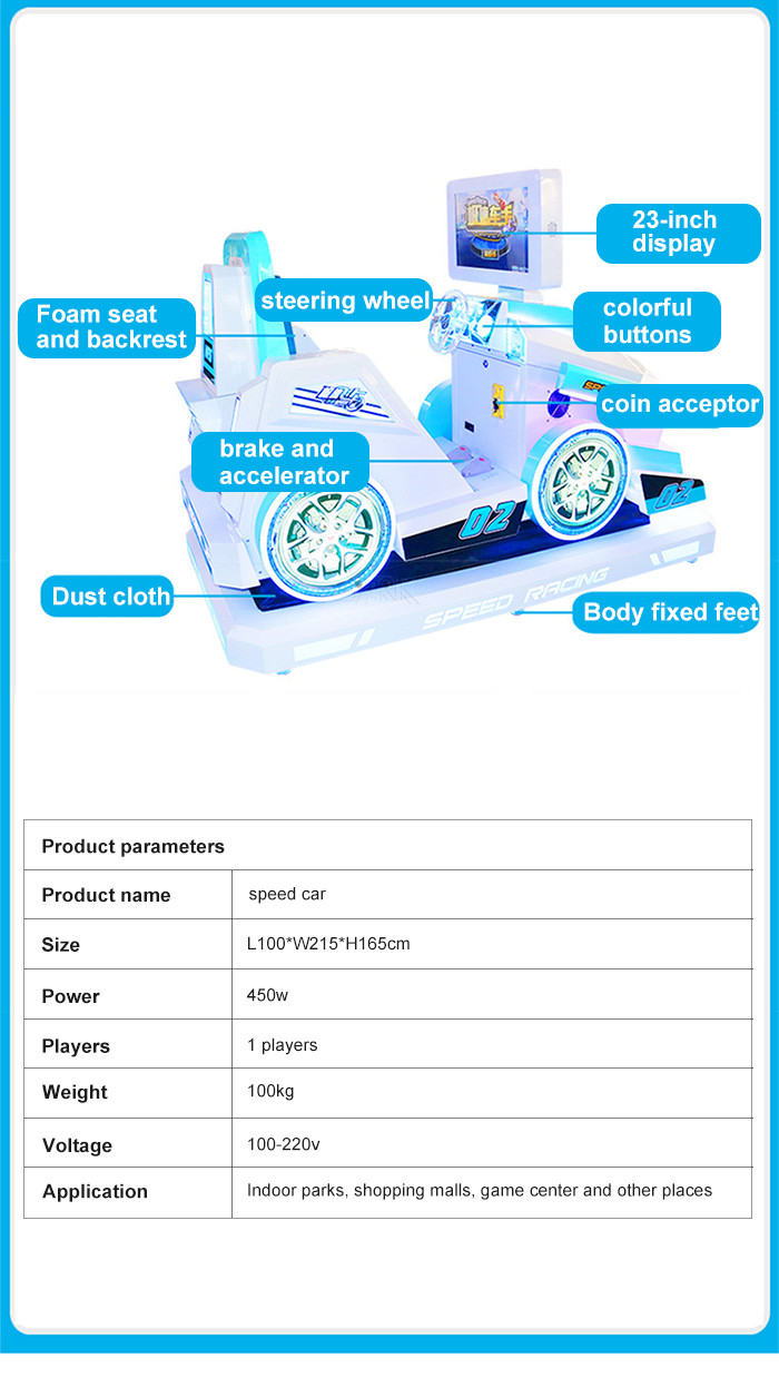Speed Car Racing Game Machine Coin Operated Driving Simulator