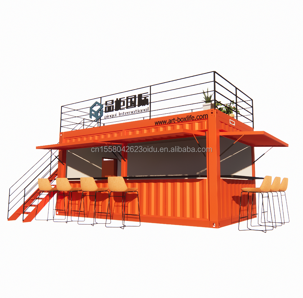 Affordable 20ft or 40ft Shipping Container Prefabricated Shops Stores with Aluminum Alloy Windows