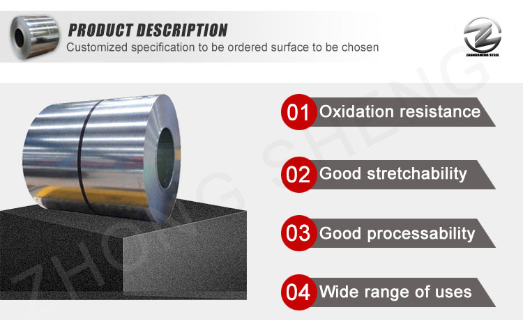 0.45mm*1200mm Dx51d Z80 Galvanized Steel Coil Iron Sheet in Coil with Prime Length as Customer's Requirement Surface
