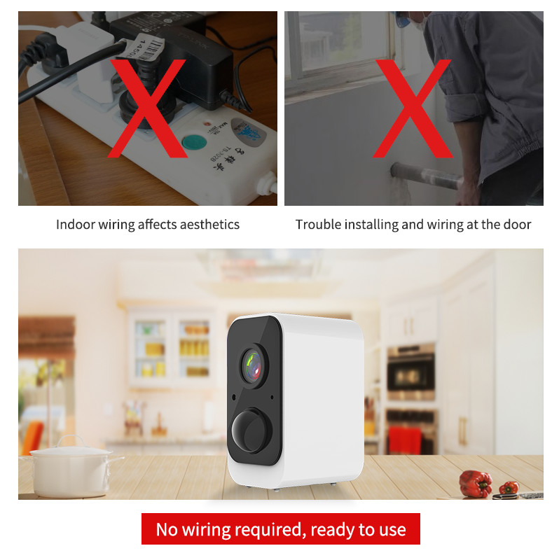 Wifi Solar Panel Battery Security Camera Outdoor Motion Detection Two Way Voice Intercom