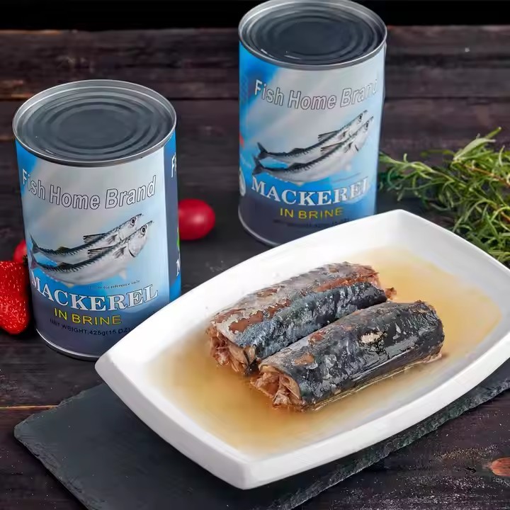Metal Tin Can Packing For Good Taste Canned Seafood Empty Tin Fish Mackerel Canned In Brine