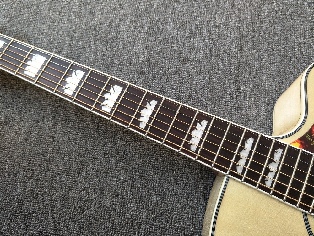 Factory Chibson style customization J200 Acoustic Guitar Cutaway Acoustic Classic Guitar with Pickup and Hardcase