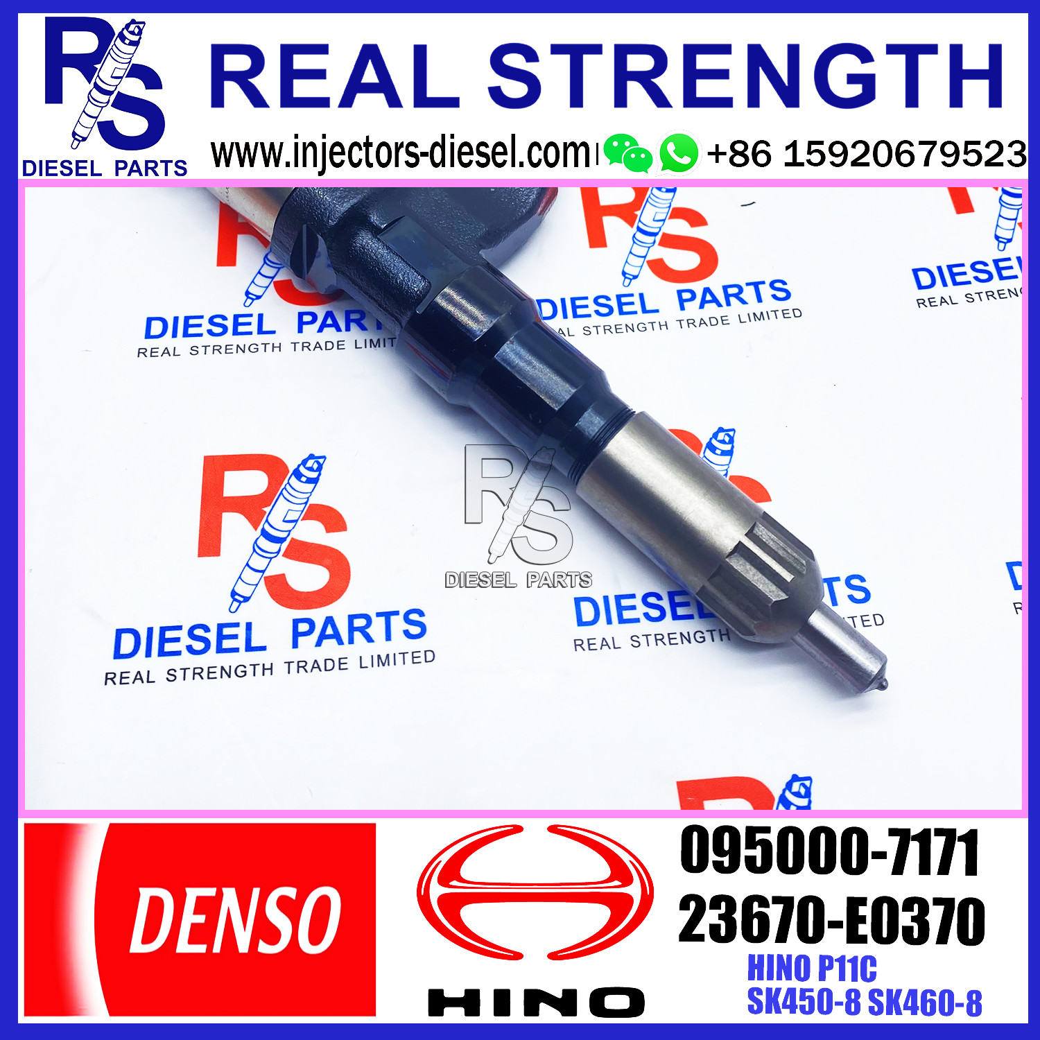 Fuel injector 095000-7170 095000-7171 095000-7172 for HINO P11C 23670-E0370