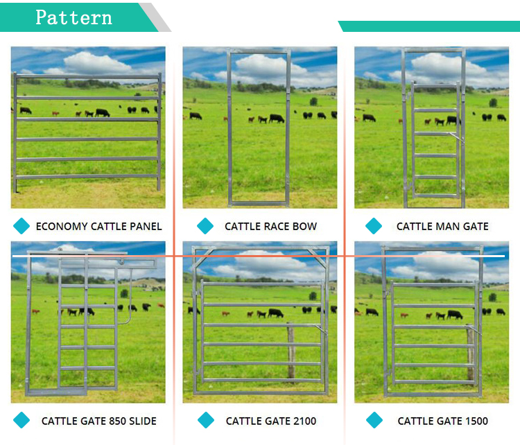 Heavy Duty Galvanized Livestock Cattle Yard Panels Portable Horse Panels