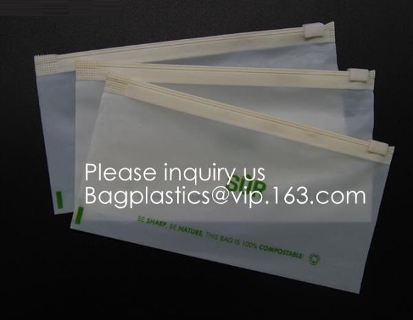 100% Biodegradable Corn Starch Bag Eco-friendly PLA Zipper Pouch,Biodegradable,