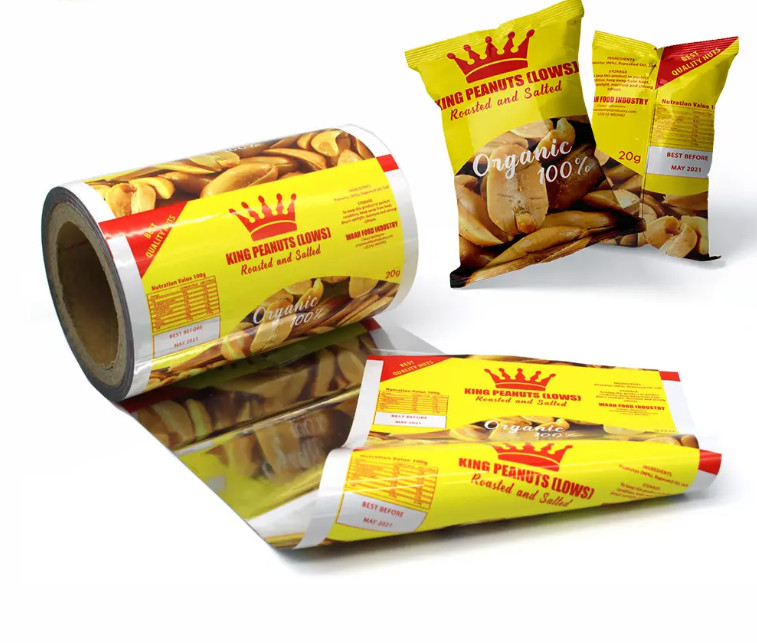 Factory Of Plastic Print Film Roll Used For Snacks/Potato Chips/Nuts Packaging, Laminated Small Bag Snack Packaging Film Roll