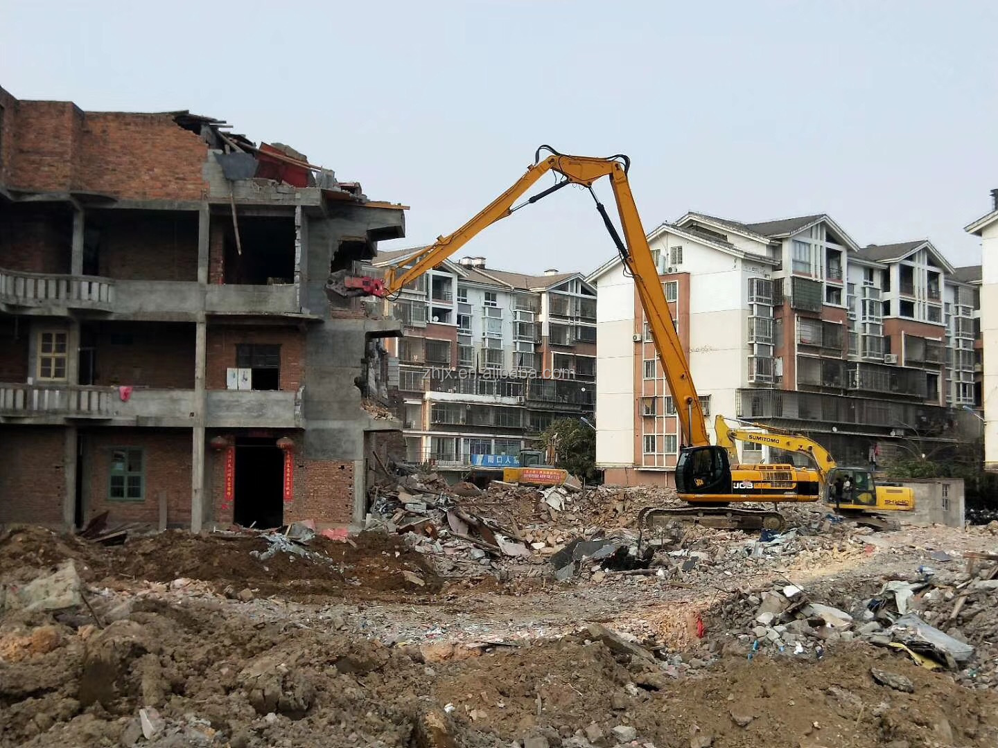 Sk480 Excavator Demolition Boom Extension Arm Q355B Material