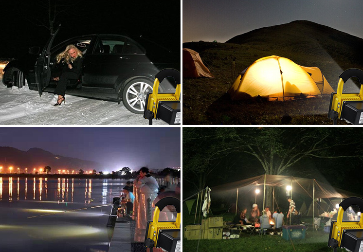 Emergency Outdoor Rechargeable LED Flood Light IP65 Waterproof 4-5 Hours