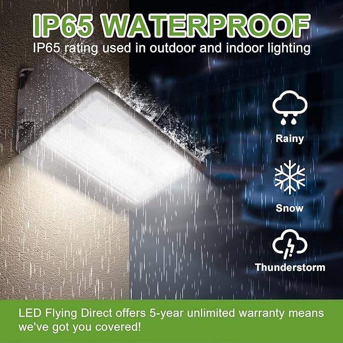 IP65 Outdoor LED Full Cutoff Wall Pack 140LM/W 3CCT Selectable