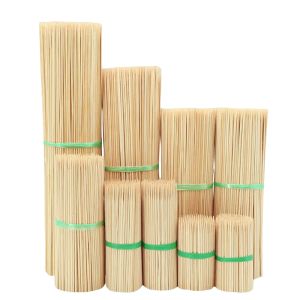 Biodegradable Bamboo Skewers Barbecue Skewer Sticks With Smooth Surface
