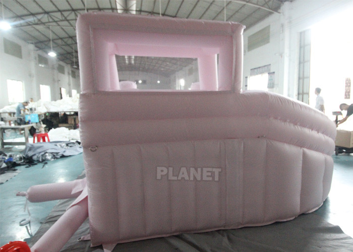 Outdoor Backyard Kids Pastel Pink Bounce House Inflatable Bouncer Bouncy Castle With Water Slide And Pool