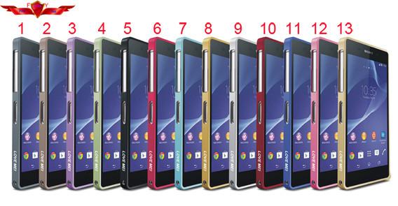 New Version Aluminum Hippocampal Buckle Metal Bumper For Sony Xperia Z2 Multi