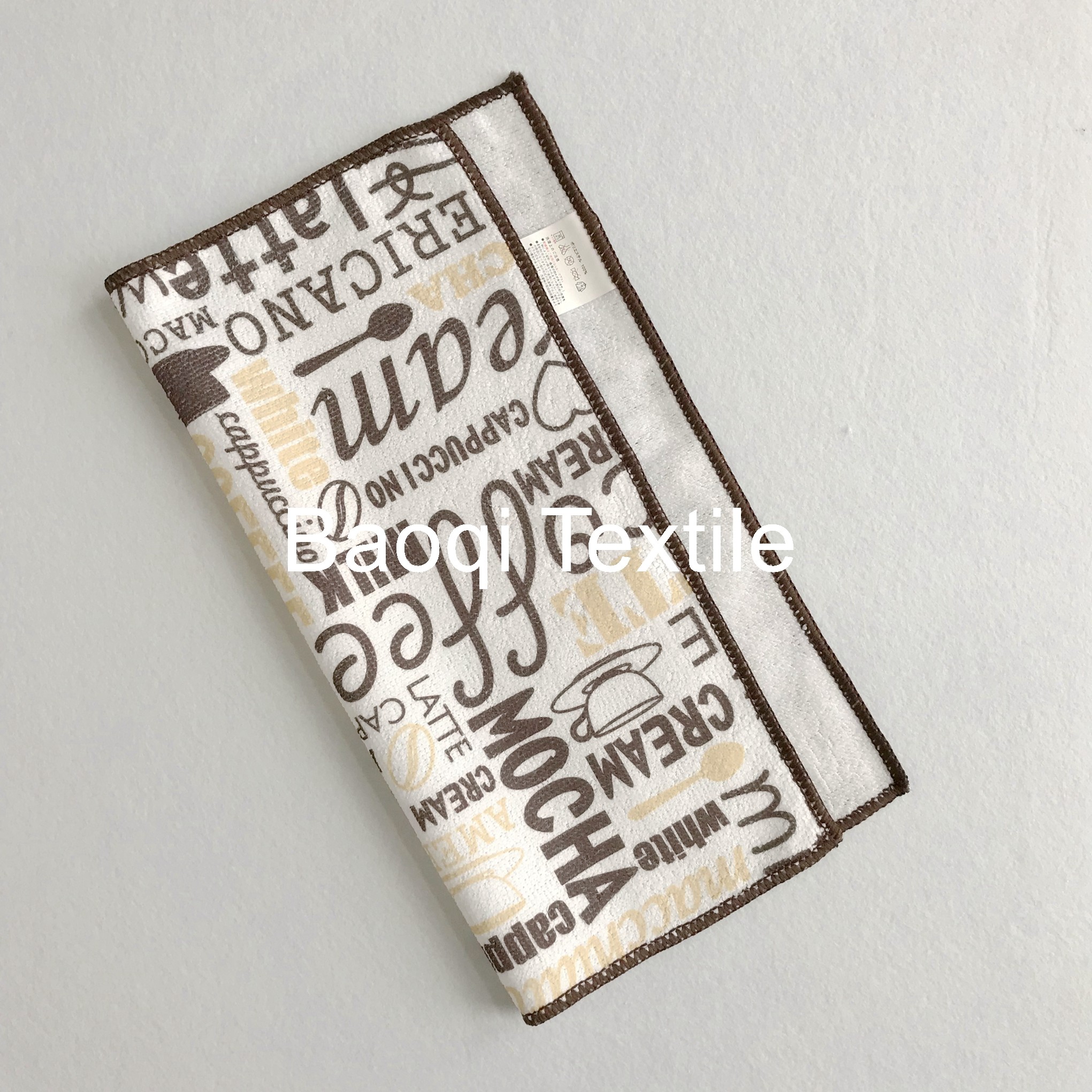 Printed 100% poly popular microfiber tea towel,microfiber cake towels kitchen cleaning cloth size 30cm*30cm