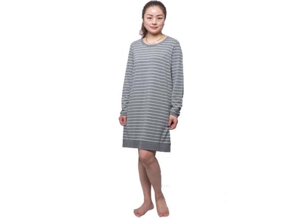 Ladies Comfortable Long Sleeve Stripped Pajamas Nightwear For Woman , Bamboo