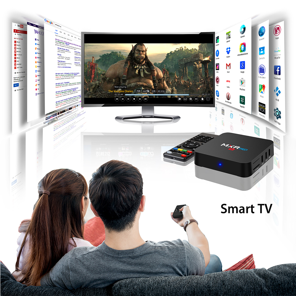 MXR PRO Android 7.1.1 RK3328 KODI 17.3 4K HDR TV BOX 4GB/32GB WIFI LAN VP9 HDMI USB3.0