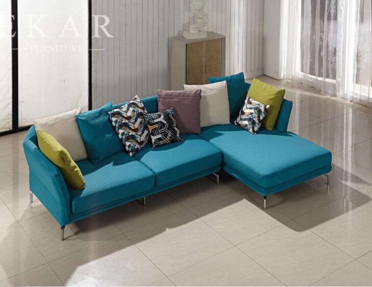 Latest Living Room Classic luxury Fabric Couch Curved Design Modern Sofa