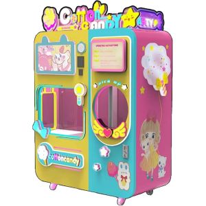 Automatic Cotton Candy Vending Machine Floss Sugar Operated by Mechanical Arm