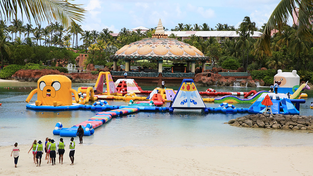 Outdoor Adult Aflex Inflatable Water Park With Air Pump / Repair Material