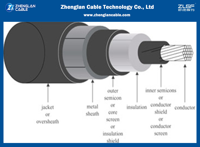 MV SIngle Three Cores Aluminum Conductor Power Cable Armoured IEC 60502/60228
