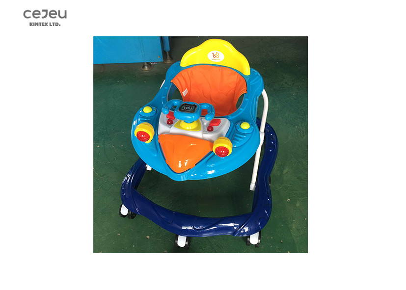 Purple Rocket Deisgn Baby Foldable Walker With Steering Wheels For 13 Months