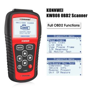 China Automotive Read Erase OBDII Engine Code Reader KONNWEI KW808 With 2.8 Screen on sale
