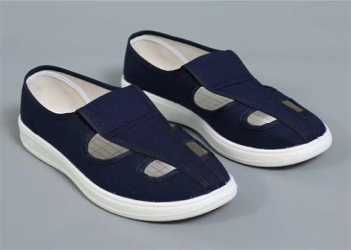 ESD Anti-Static PU Sole Canvas Shoes 35 - 46 Size For Clean Room