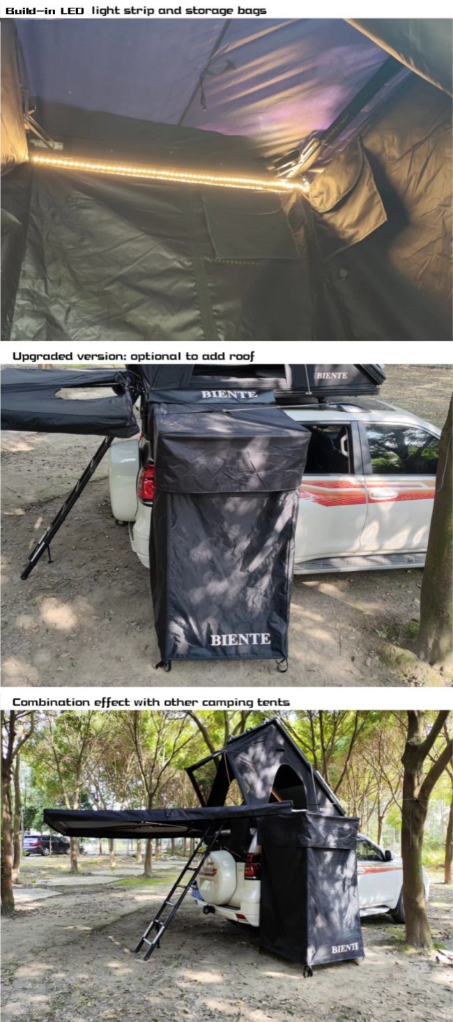 Overland Waterproof Camping Shower Tent With Lights Fast Open