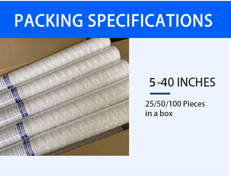 10 Inch String Wound Filter Cartridge for Household or Industrial Particle Filtration