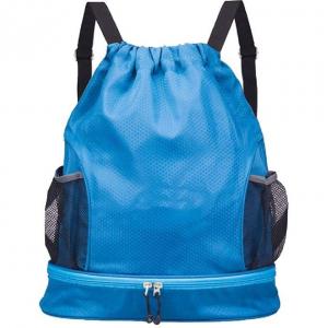  Drawstring Dry Wet Separation Beach Bag Backpack With Shoe Compartment Manufactures