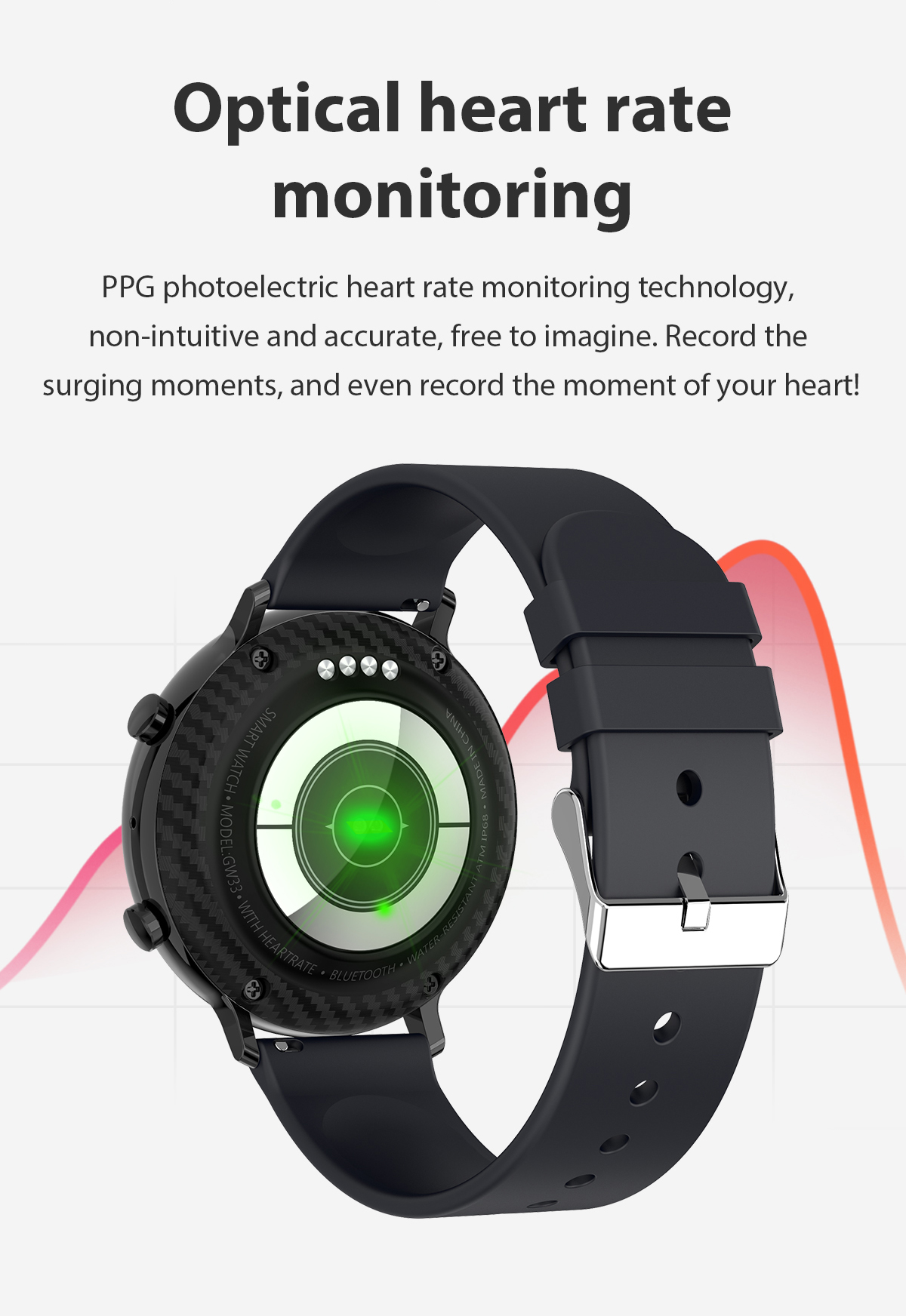 GW53 Smart Watch IP68 Blood Oxygen Blood Pressure Measurements