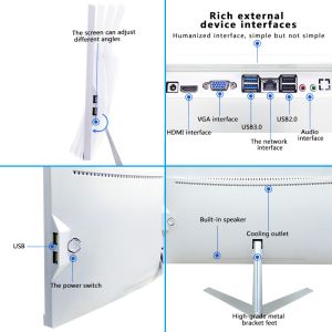 DDR3 RAM Type Pc All In One 19.1inch 21.5inch 23.8inch Desktop Computer For