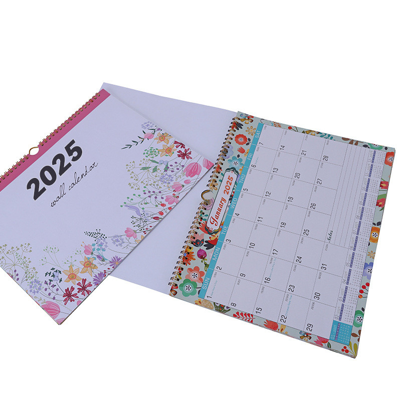 Full Color Printing Custom Wall Calendar With Glossy Paper And Retangle Shape
