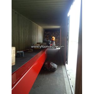 40ft Container Loading Unloading Telescopic Belt Conveyor with Hydraulic Lift