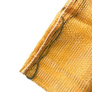 Popular Yellow Color 50x80cm Leno Drawstring Bag Plastic with or without