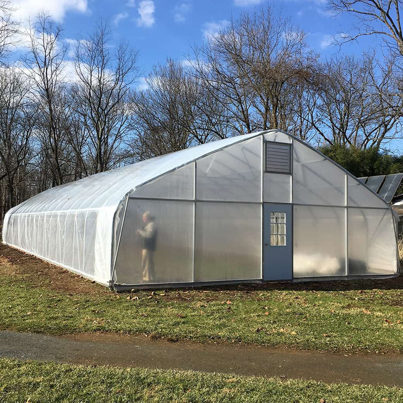 Plastic Film Agricultural Single-Span Greenhouses Accessories Galvanized Steel Pipes 6-12M Width
