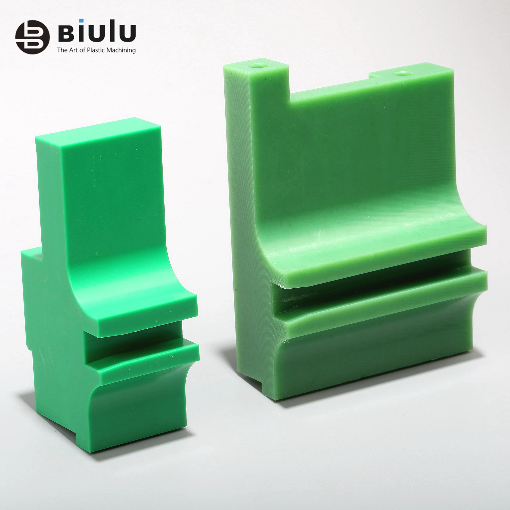 Green Color Machined Uhmw Wear Strips , Automotive Plastic Components