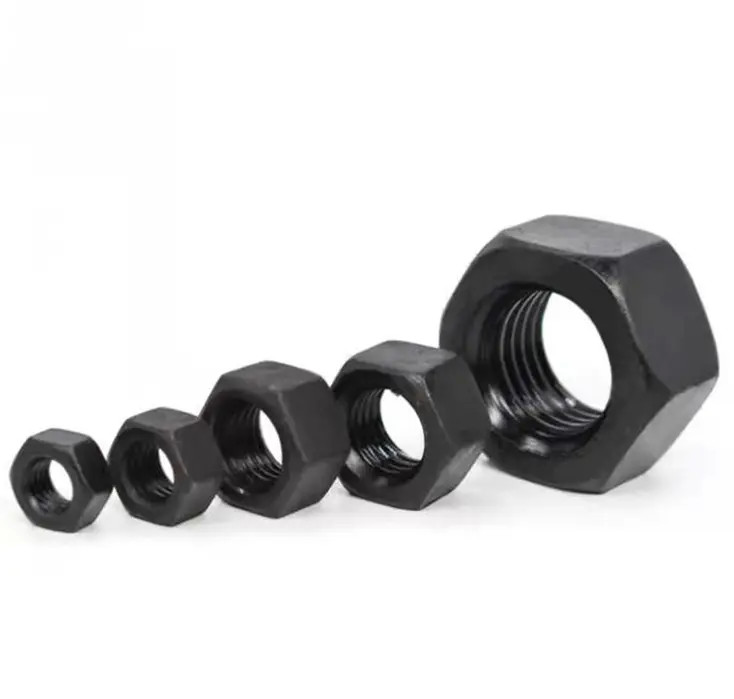 Black Zinc Thin Hexagon Head Nuts M6 M12 10mm Carbon Steel Stainless Steel Hex Nut