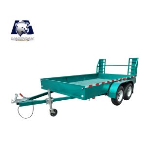  Modular Double Axle Box Trailer Mid Axle Utility Cargo Trailer Green Manufactures