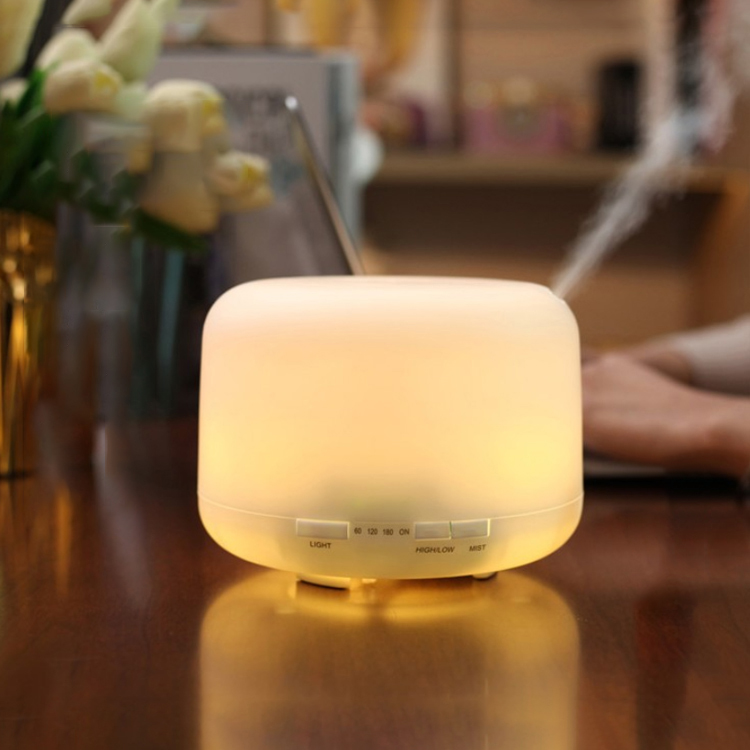 500ml Ultrasonic Aromatherapy Machine Cool Mist Maker Quiet Design Essential Oil Diffuser with Colorful Night Light