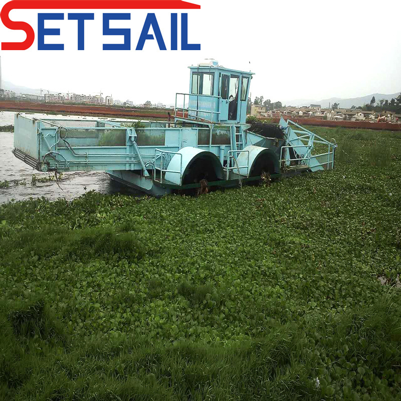 Full Hydraulic Automatic Clean River Water Hyacinth Machinery