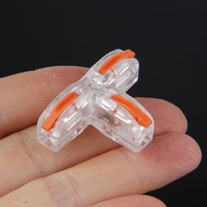 Push in terminal wire connectors T type terminal splitter One in three out